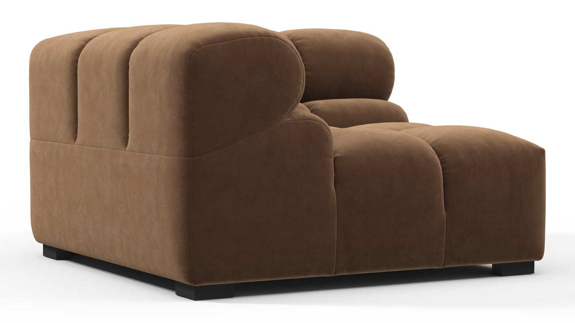 Tufty - Tufty Module, Left Corner, Mocha Velvet