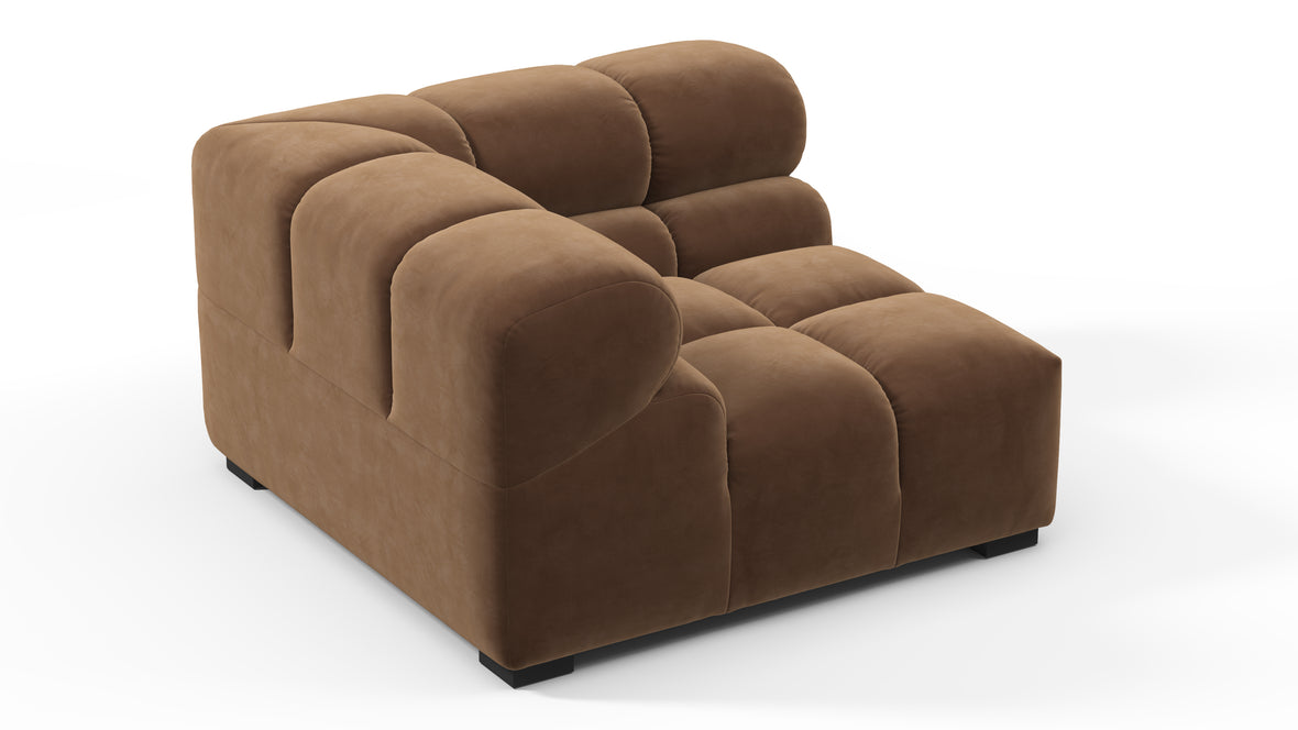 Tufty - Tufty Module, Left Corner, Mocha Velvet