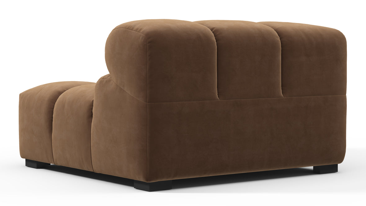 Tufty - Tufty Module, Left Corner, Mocha Velvet