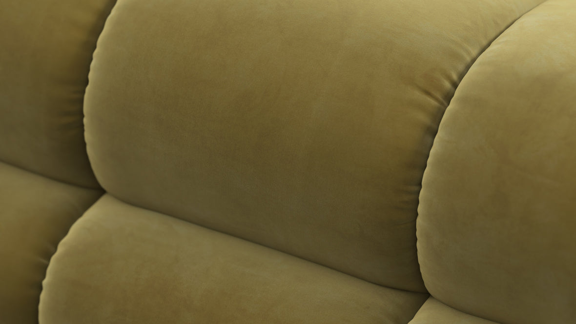 Tufty - Tufty Module, Left Corner, Olive Gold Velvet