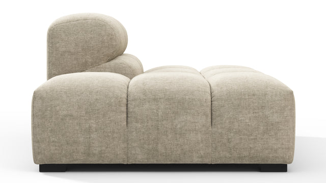 Tufty - Tufty Module, Left End, Armless, Beige Gray Chenille