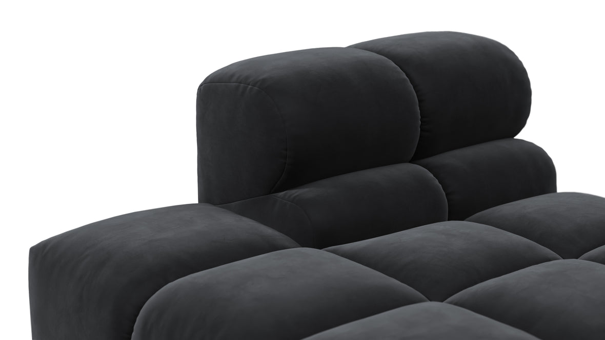 Tufty - Tufty Module, Left End, Armless, Black Velvet