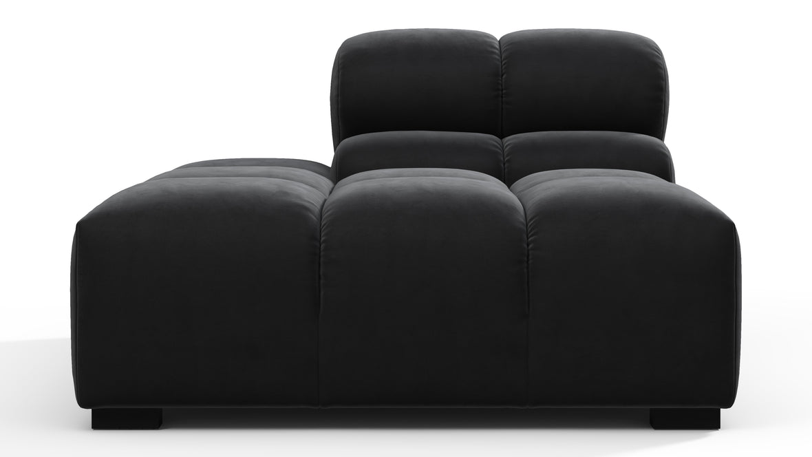 Tufty - Tufty Module, Left End, Armless, Black Velvet