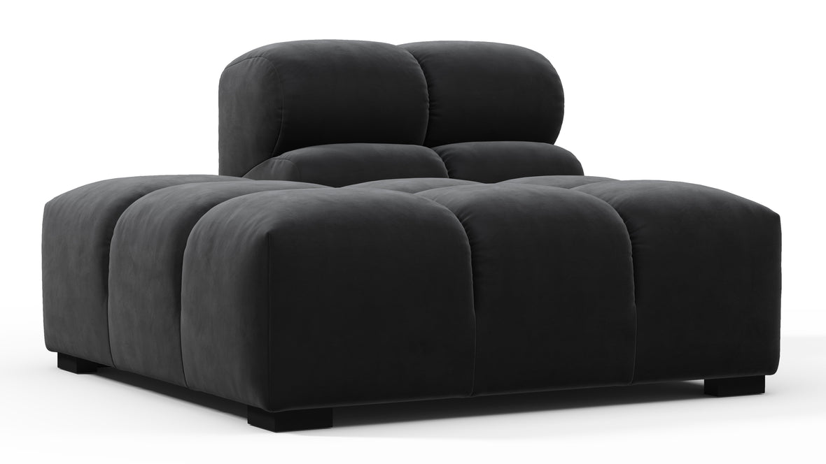 Tufty - Tufty Module, Left End, Armless, Black Velvet
