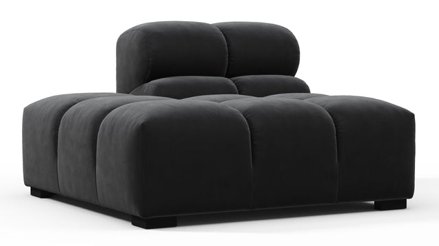 Tufty - Tufty Module, Left End, Armless, Black Velvet