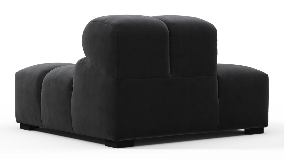 Tufty - Tufty Module, Left End, Armless, Black Velvet
