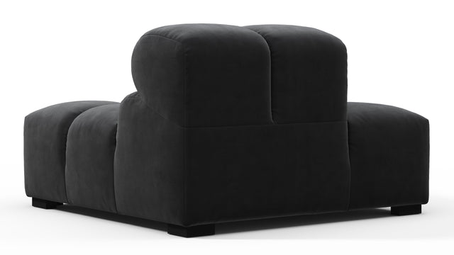 Tufty - Tufty Module, Left End, Armless, Black Velvet