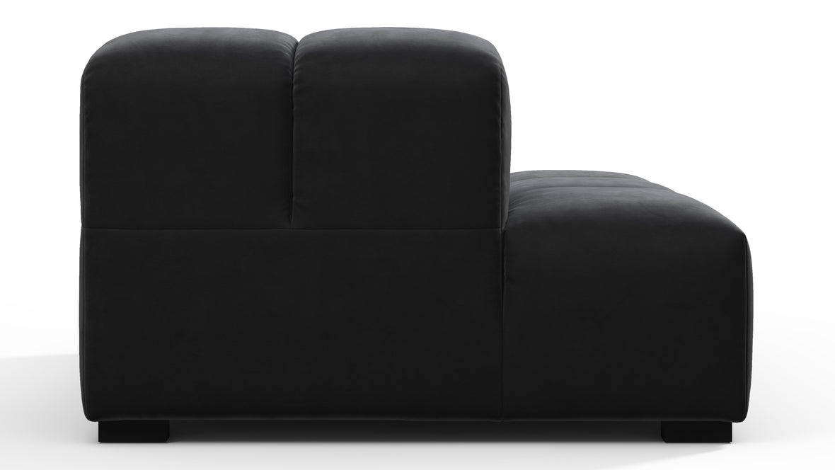 Tufty - Tufty Module, Left End, Armless, Black Velvet