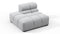 Tufty - Tufty Module, Left End, Armless, Light Gray Wool