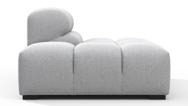 Tufty - Tufty Module, Left End, Armless, Light Gray Wool