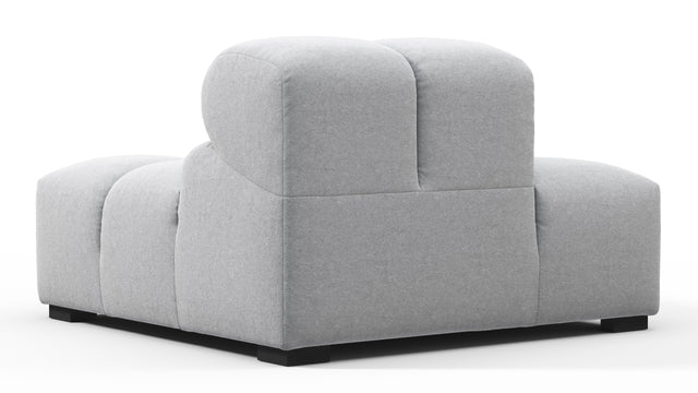 Tufty - Tufty Module, Left End, Armless, Light Gray Wool