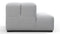 Tufty - Tufty Module, Left End, Armless, Light Gray Wool