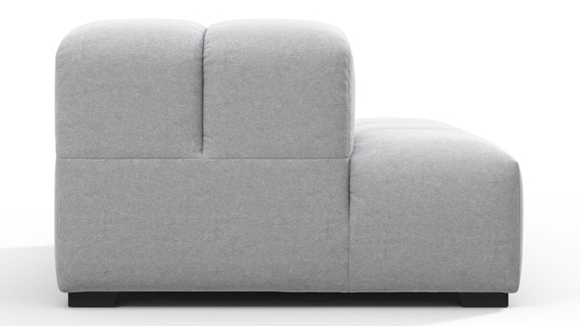 Tufty - Tufty Module, Left End, Armless, Light Gray Wool