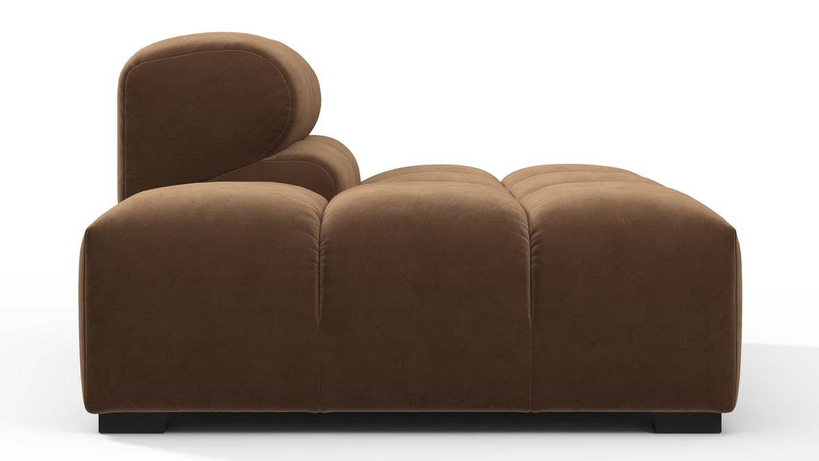 Tufty - Tufty Module, Left End, Armless, Mocha Velvet