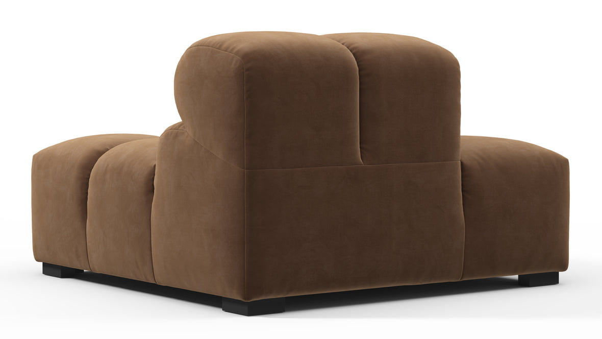 Tufty - Tufty Module, Left End, Armless, Mocha Velvet