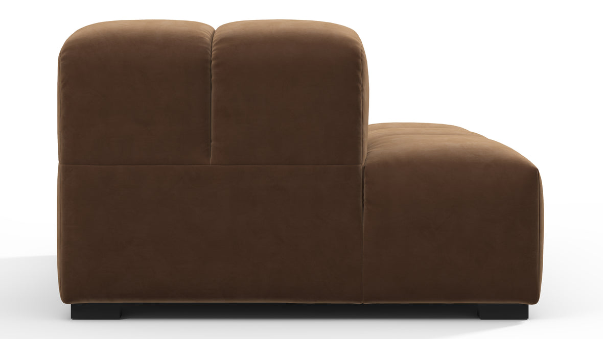 Tufty - Tufty Module, Left End, Armless, Mocha Velvet