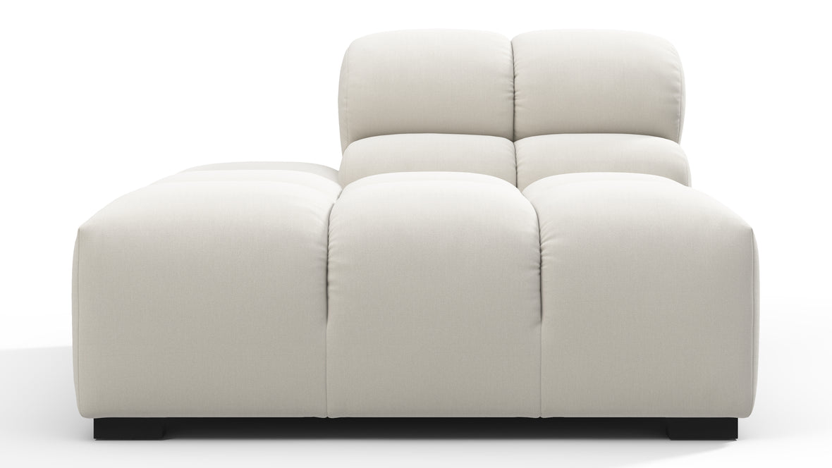 Tufty - Tufty Module, Left End, Armless, Oatmeal Brushed Weave