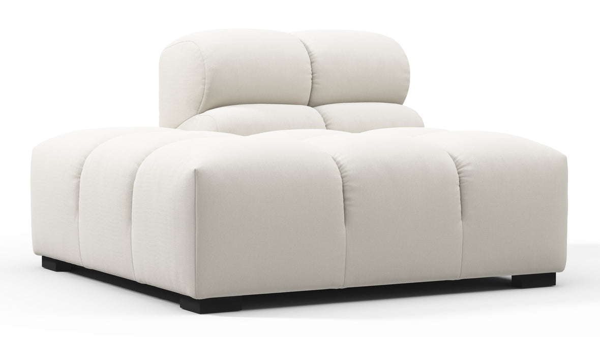 Tufty - Tufty Module, Left End, Armless, Oatmeal Brushed Weave