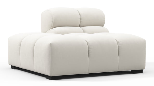 Tufty - Tufty Module, Left End, Armless, Oatmeal Brushed Weave
