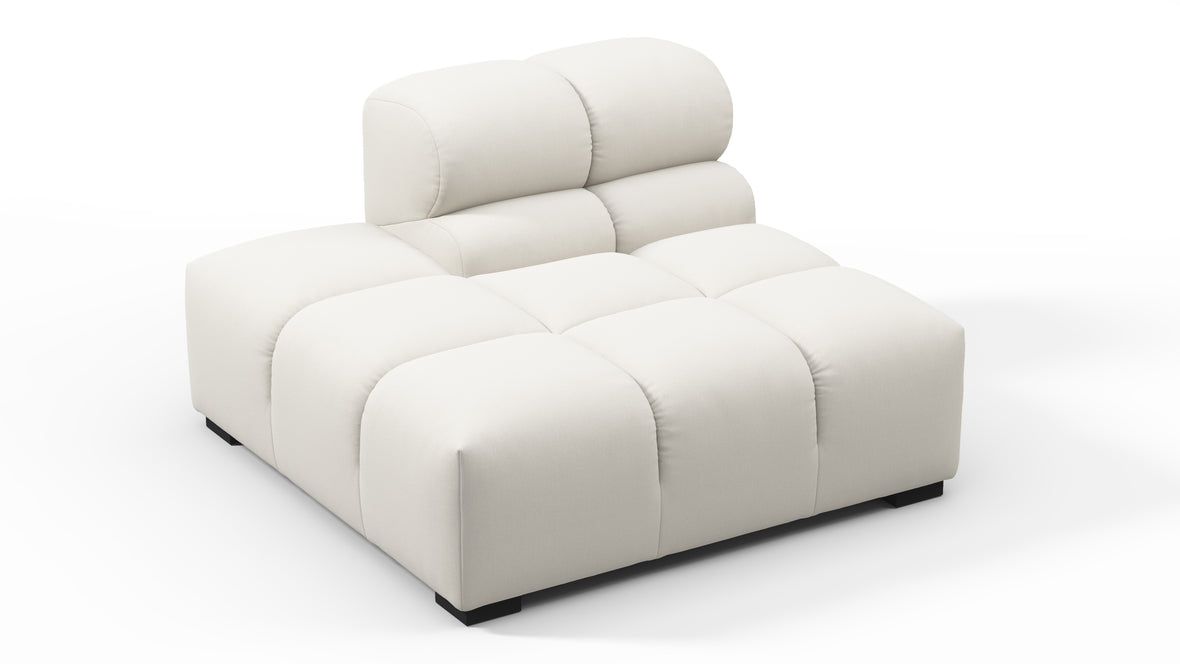 Tufty - Tufty Module, Left End, Armless, Oatmeal Brushed Weave