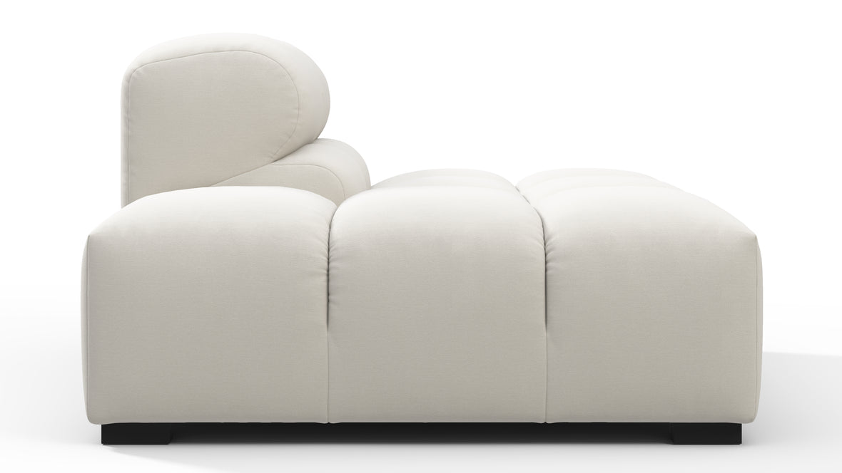 Tufty - Tufty Module, Left End, Armless, Oatmeal Brushed Weave