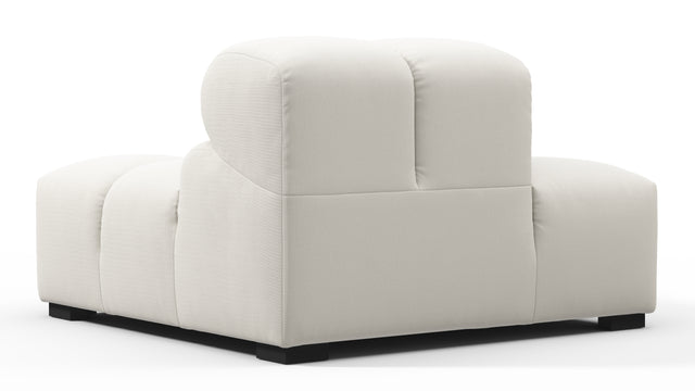 Tufty - Tufty Module, Left End, Armless, Oatmeal Brushed Weave