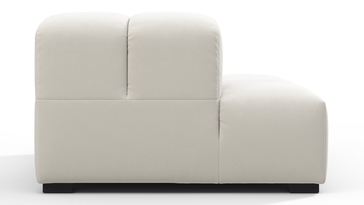 Tufty - Tufty Module, Left End, Armless, Oatmeal Brushed Weave