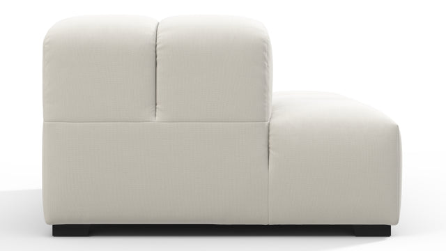 Tufty - Tufty Module, Left End, Armless, Oatmeal Brushed Weave