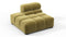 Tufty - Tufty Module, Left End, Armless, Olive Gold Velvet