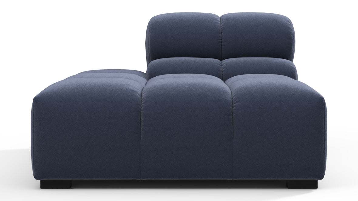 Tufty - Tufty Module, Left End, Armless, Royal Blue Wool