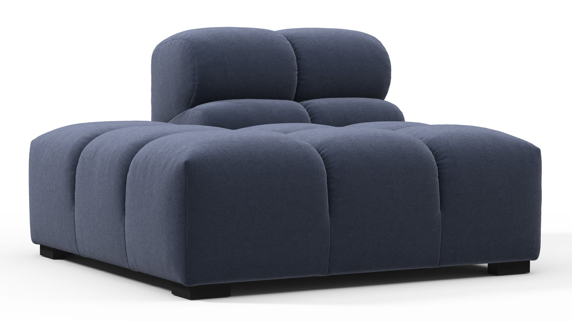 Tufty - Tufty Module, Left End, Armless, Royal Blue Wool