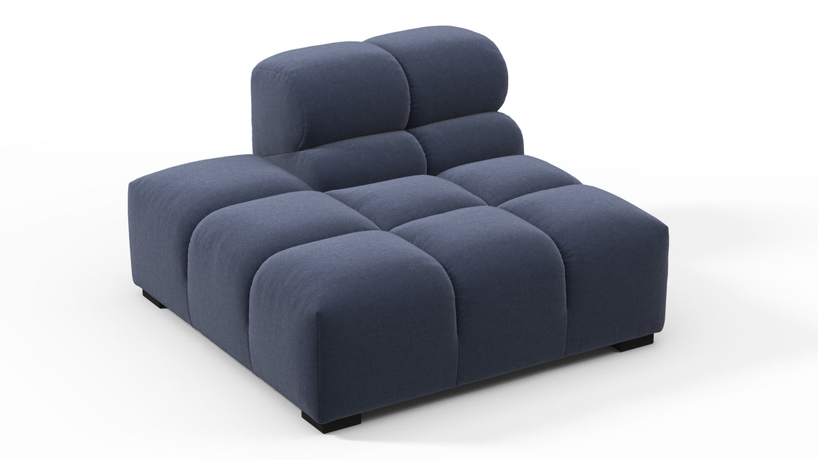 Tufty - Tufty Module, Left End, Armless, Royal Blue Wool