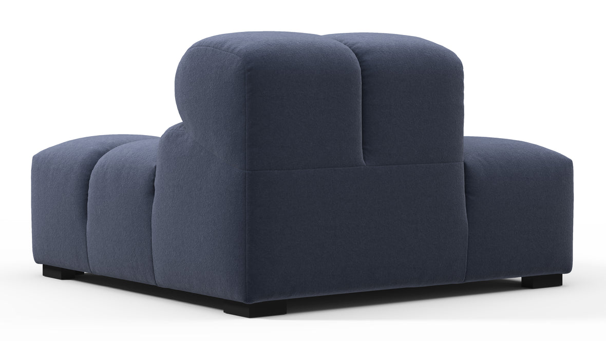 Tufty - Tufty Module, Left End, Armless, Royal Blue Wool
