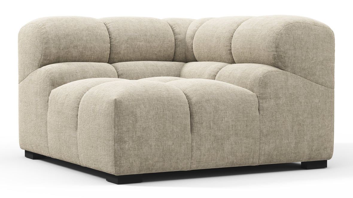 Tufty - Tufty Module, Right Corner, Beige Gray Chenille