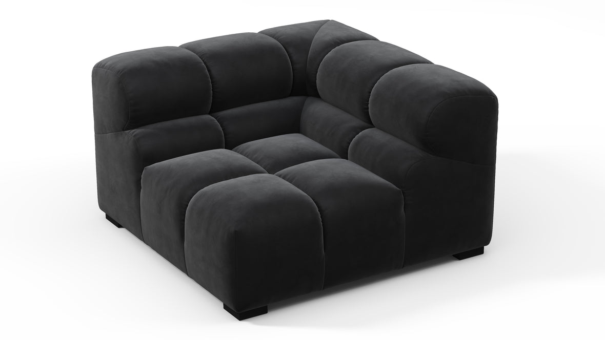 Tufty - Tufty Module, Right Corner, Black Velvet