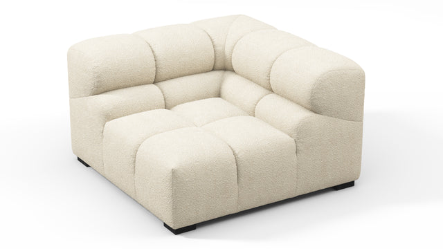 Tufty - Tufty Module, Right Corner, Eggshell Boucle