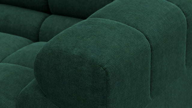 Tufty - Tufty Module, Right Corner, Forest Green Chenille