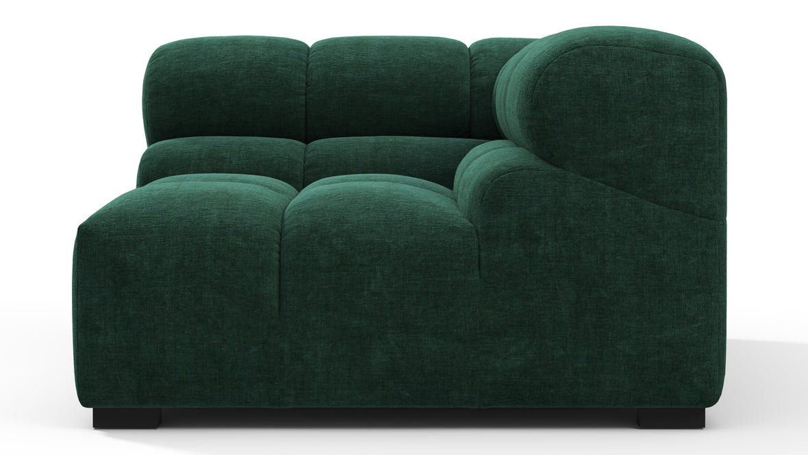 Tufty - Tufty Module, Right Corner, Forest Green Chenille