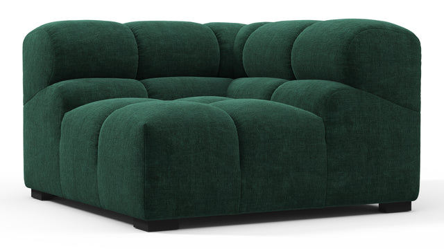 Tufty - Tufty Module, Right Corner, Forest Green Chenille