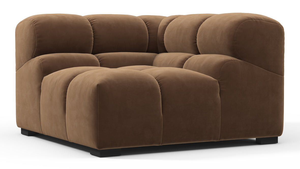 Tufty - Tufty Module, Right Corner, Mocha Velvet