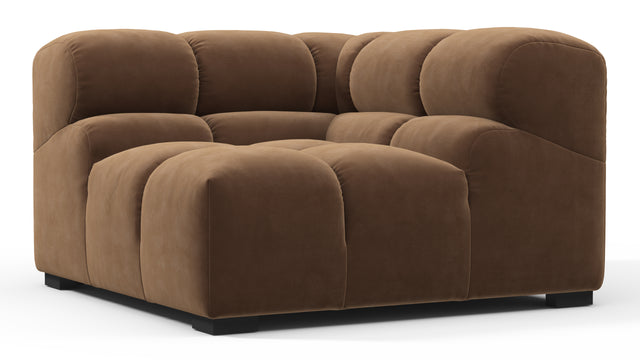 Tufty - Tufty Module, Right Corner, Mocha Velvet