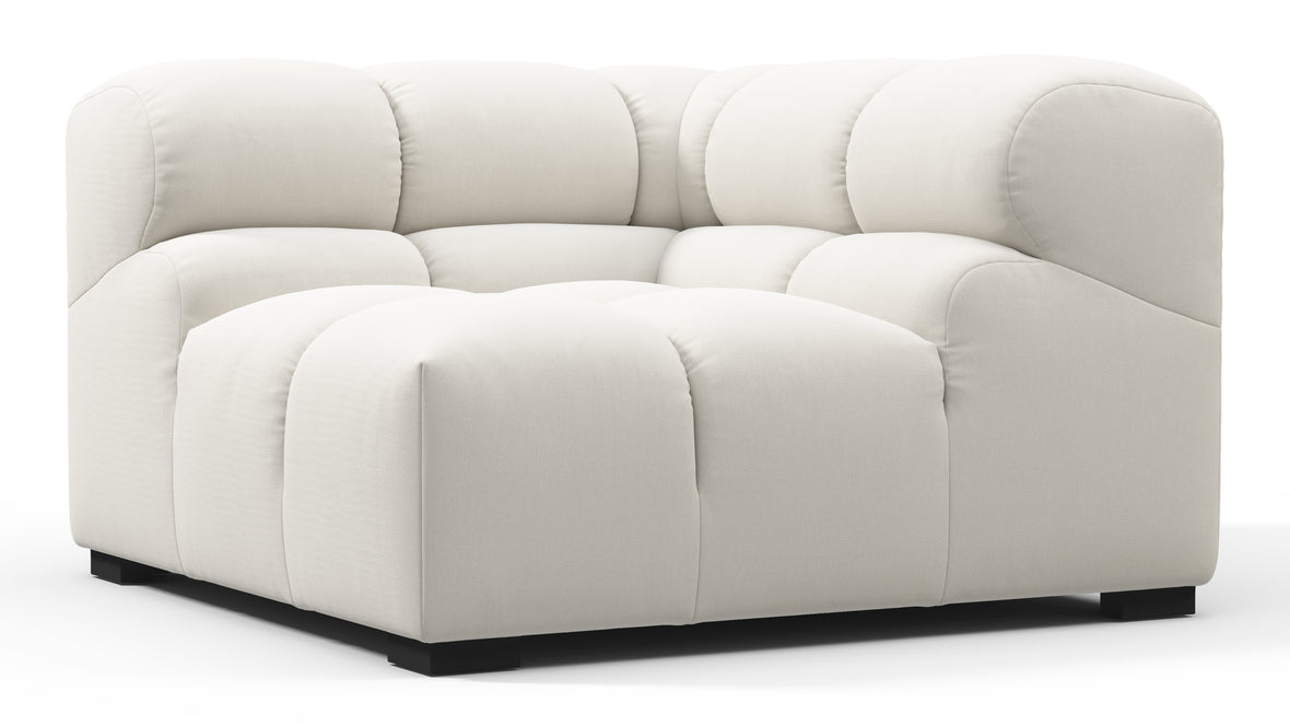 Tufty - Tufty Module, Right Corner, Oatmeal Brushed Weave