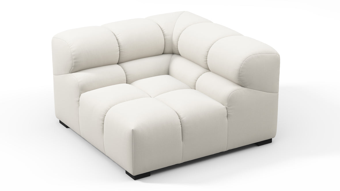 Tufty - Tufty Module, Right Corner, Oatmeal Brushed Weave