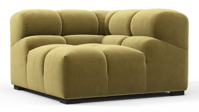 Tufty - Tufty Module, Right Corner, Olive Gold Velvet