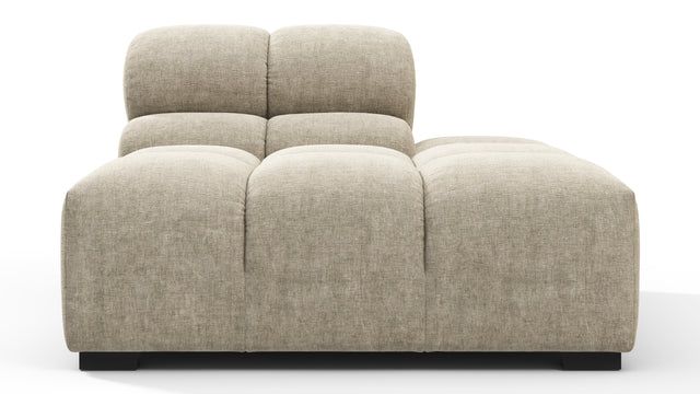 Tufty - Tufty Module, Right End, Armless, Beige Gray Chenille