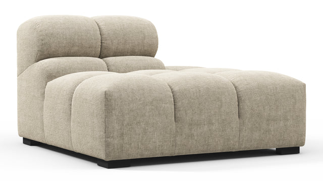 Tufty - Tufty Module, Right End, Armless, Beige Gray Chenille