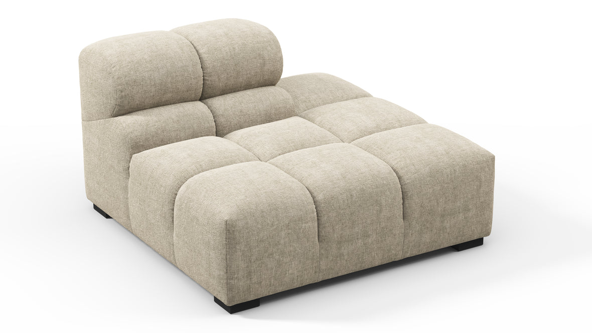 Tufty - Tufty Module, Right End, Armless, Beige Gray Chenille