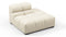 Tufty - Tufty Module, Right End, Armless, Eggshell Boucle