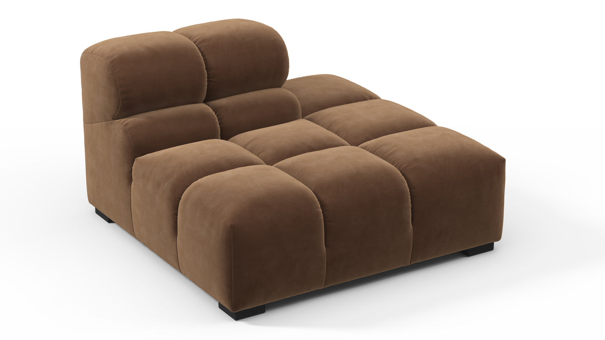 Tufty - Tufty Module, Right End, Armless, Mocha Velvet
