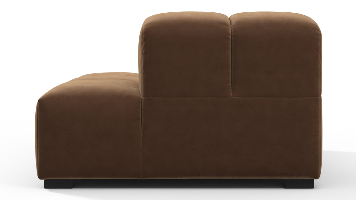 Tufty - Tufty Module, Right End, Armless, Mocha Velvet